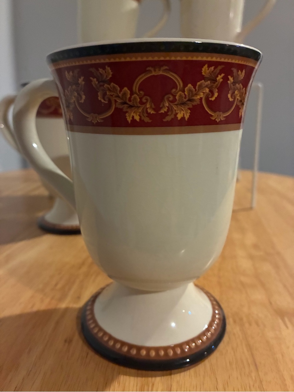 4 Vintage Raymond Waiter Pedestal Coffee Cups - Picture 3 of 5